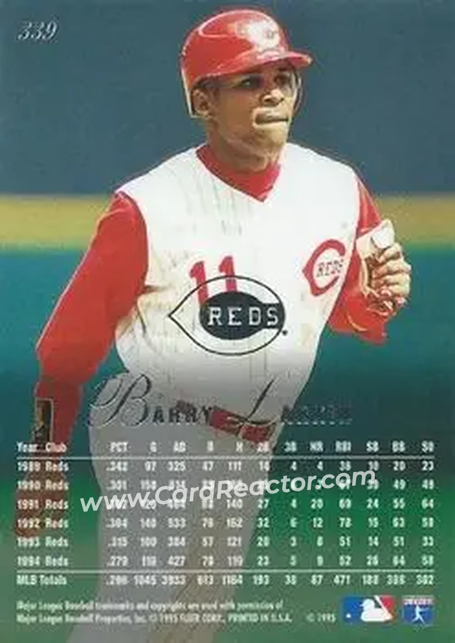 Back of Barry Larkin