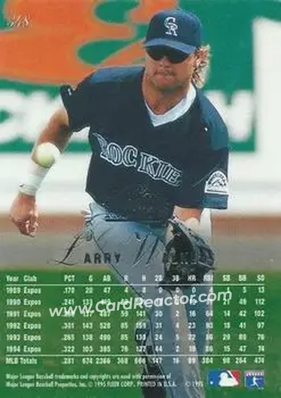 Back of Larry Walker