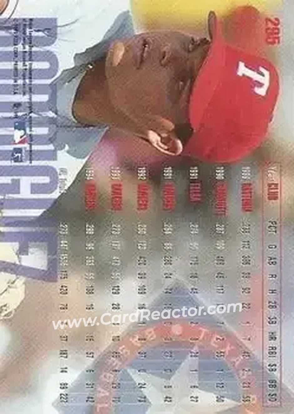 Back of Ivan Rodriguez