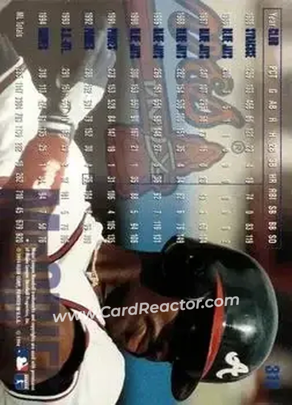 Back of Fred McGriff