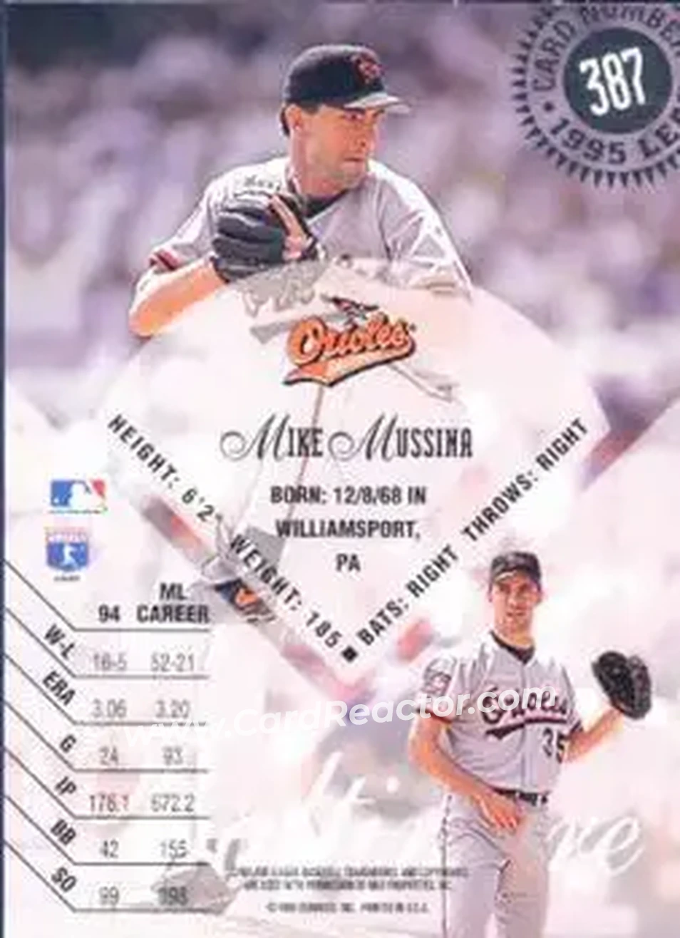 Back of Mike Mussina