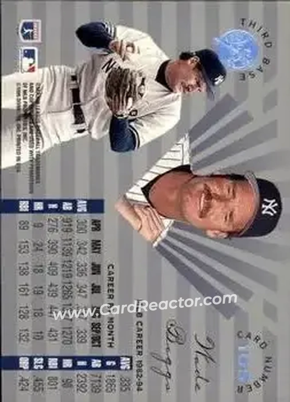 Back of Wade Boggs