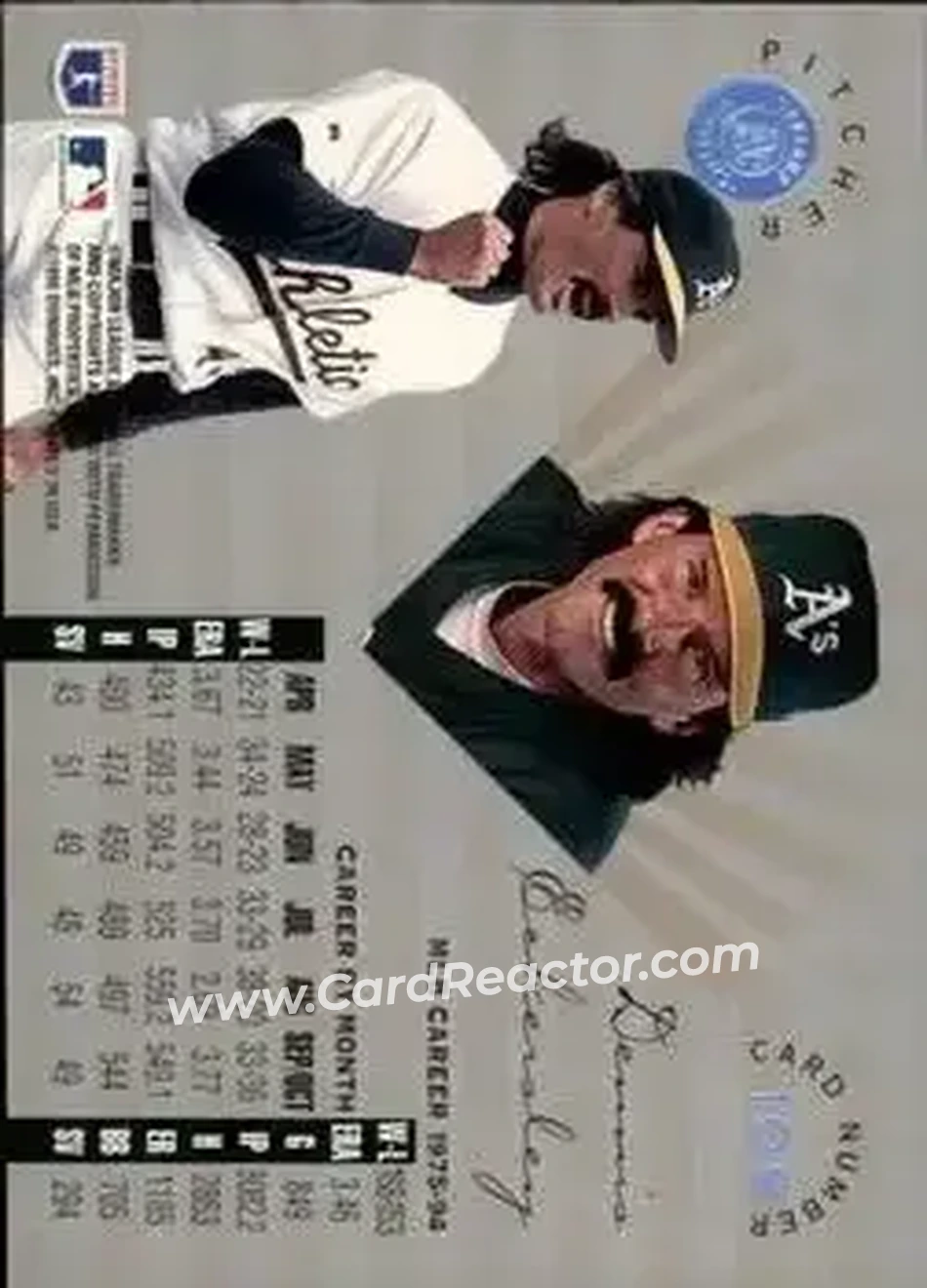 Back of Dennis Eckersley