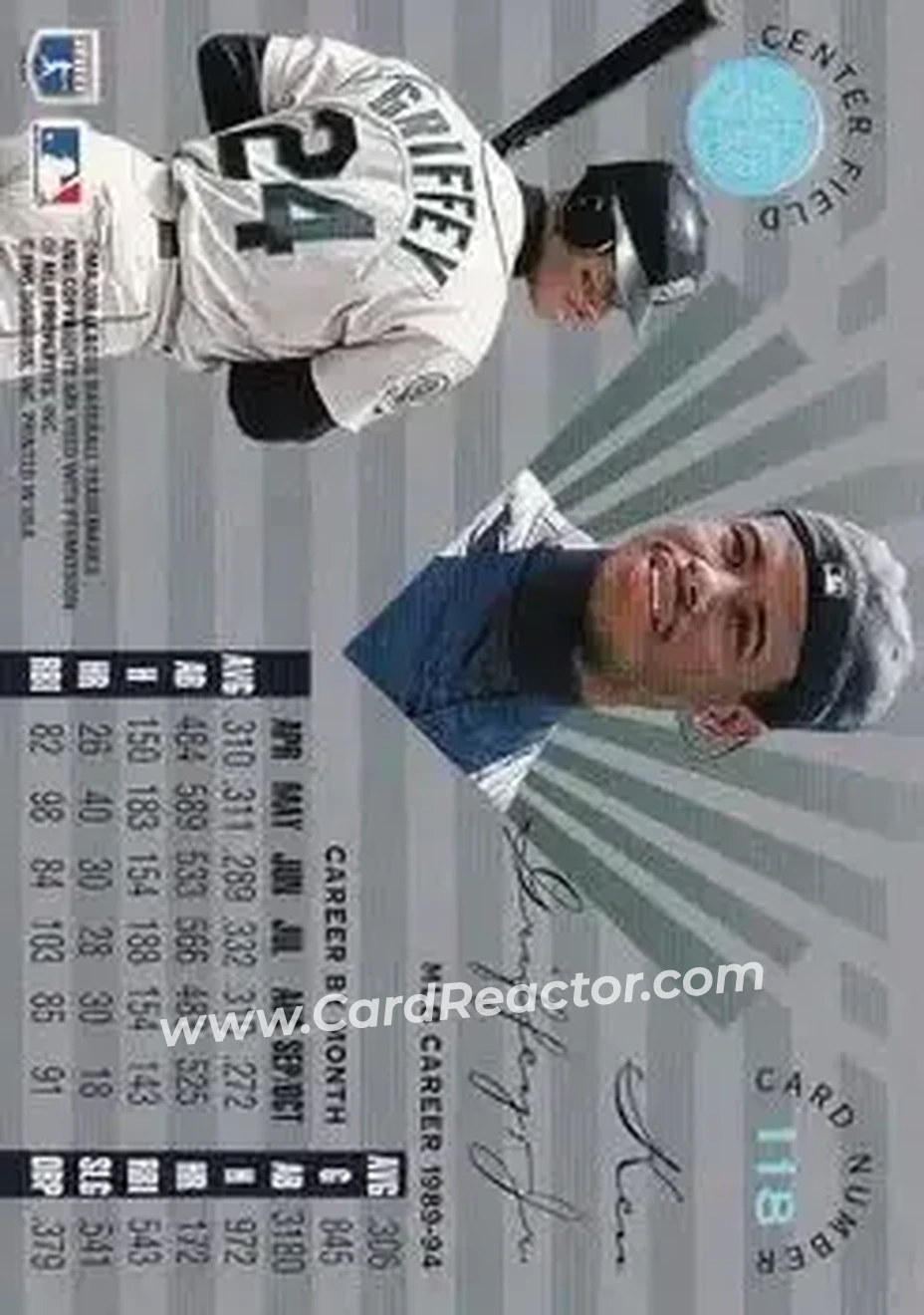 Back of Ken Griffey Jr.