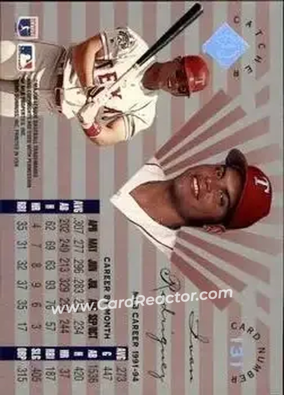 Back of Ivan Rodriguez