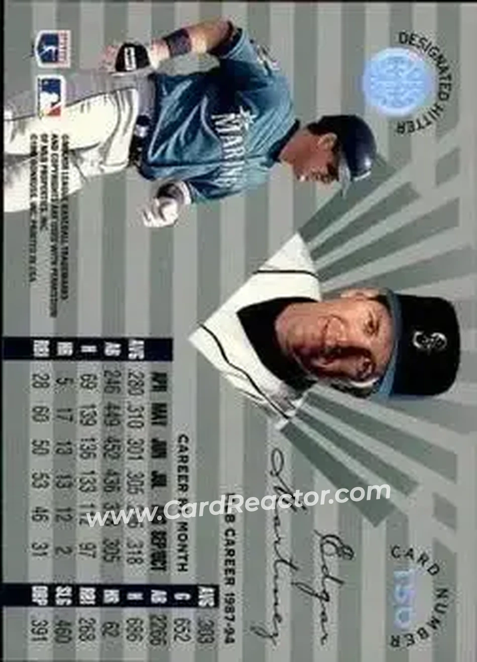 Back of Edgar Martinez