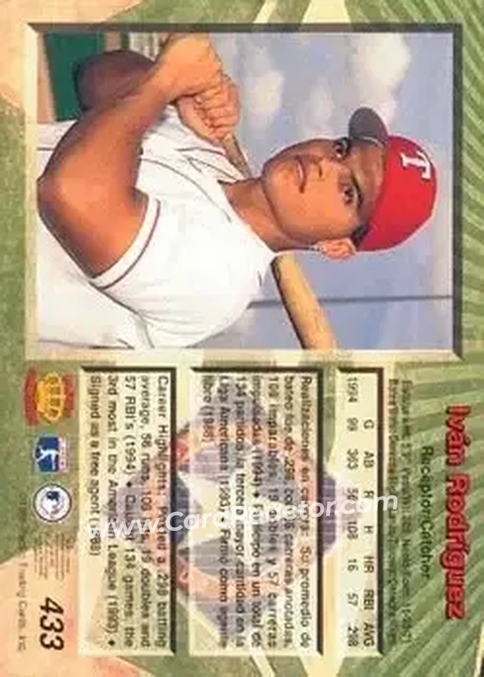 Back of Ivan Rodriguez