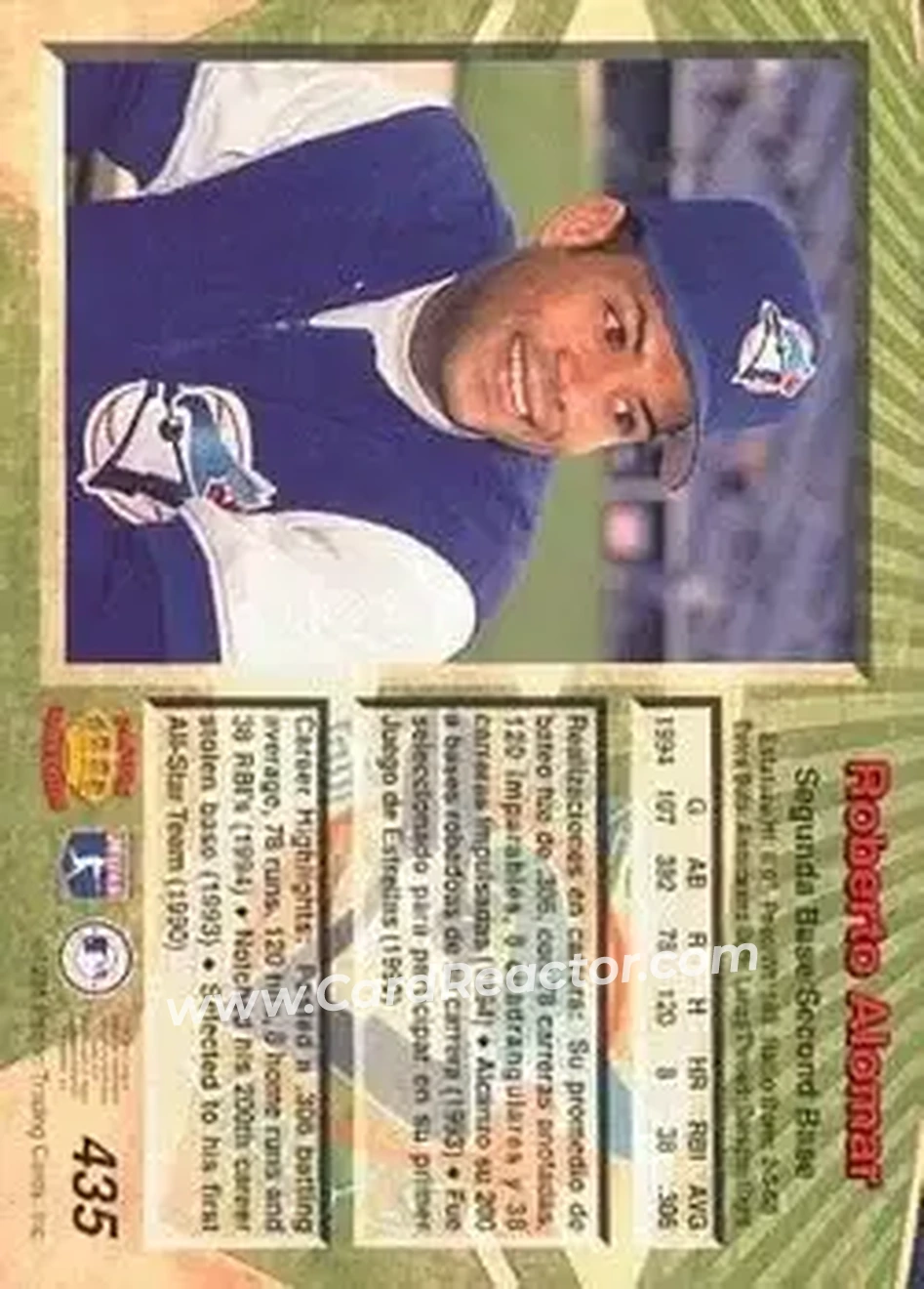 Back of Roberto Alomar