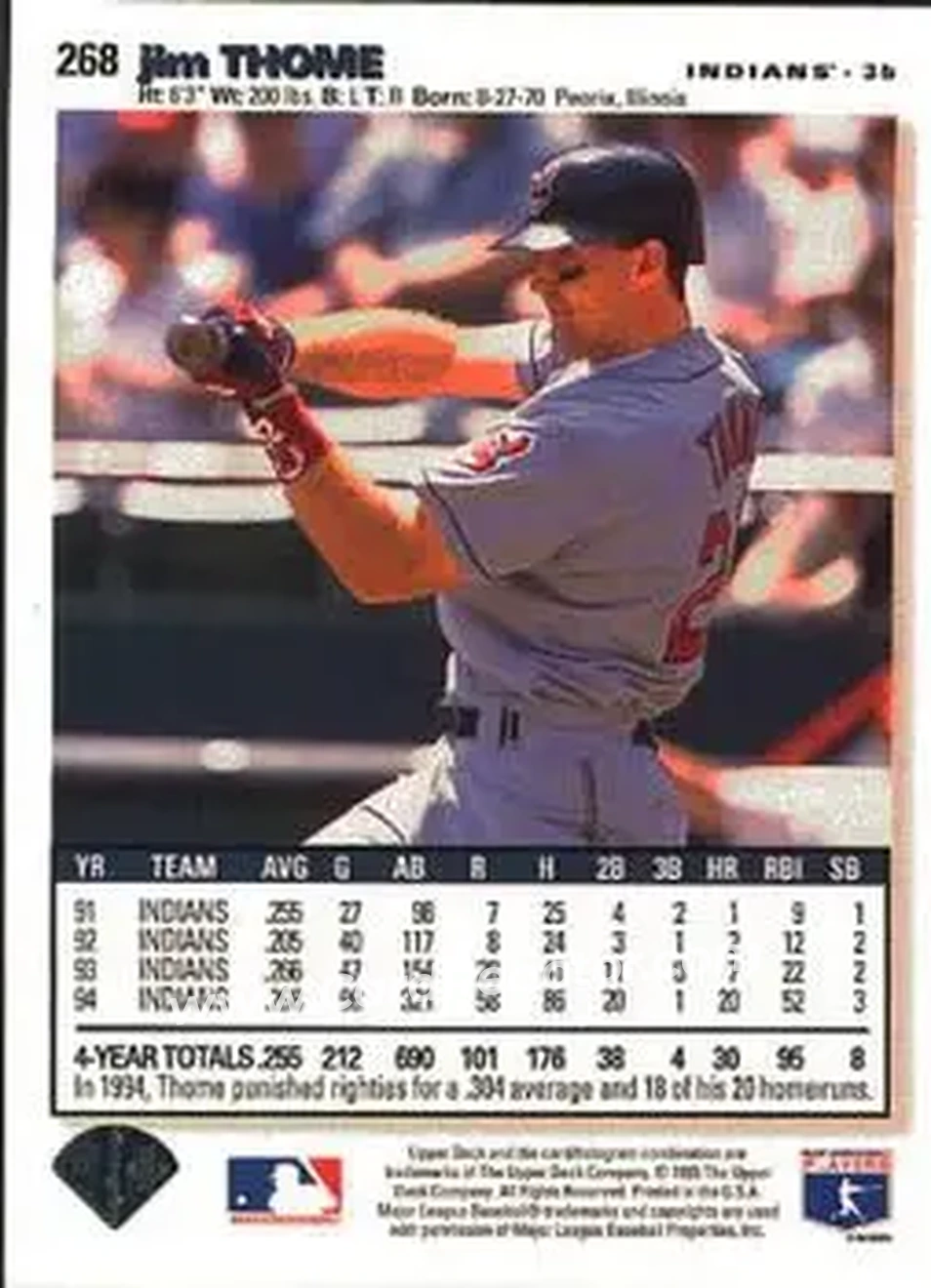 Back of Jim Thome