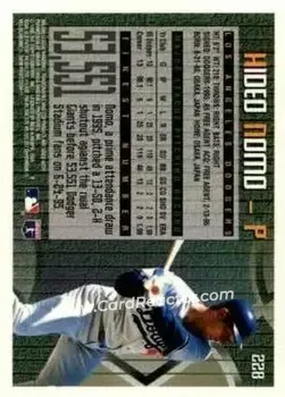 Back of Hideo Nomo