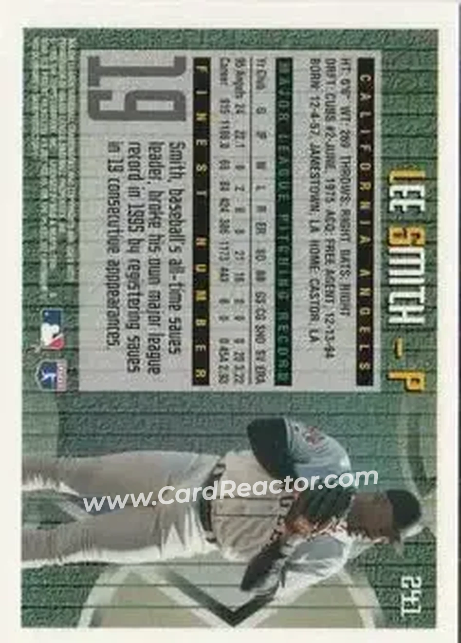 Back of Lee Smith