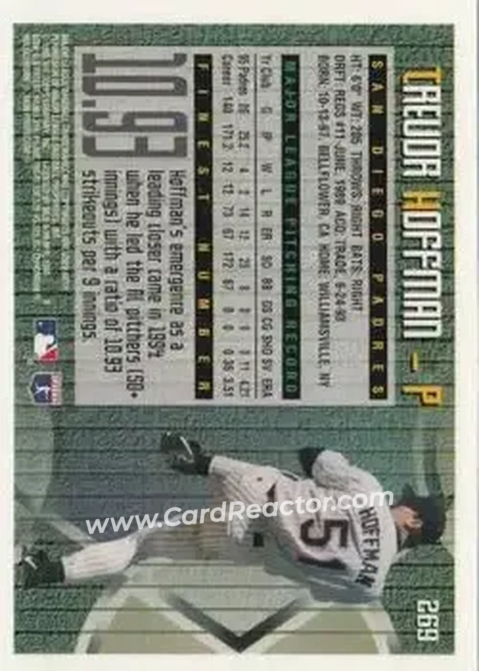 Back of Trevor Hoffman