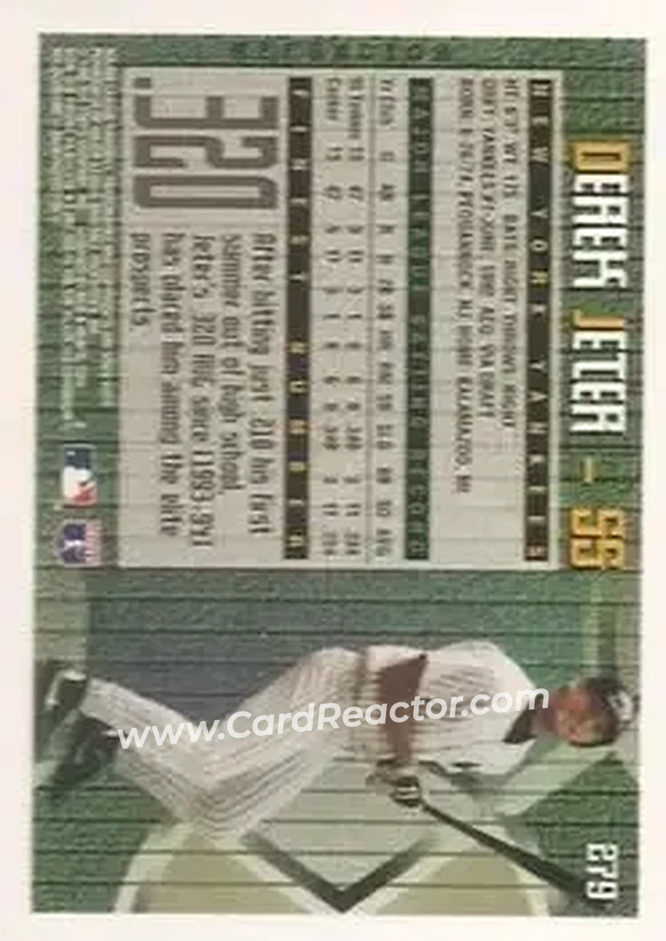 Back of Derek Jeter
