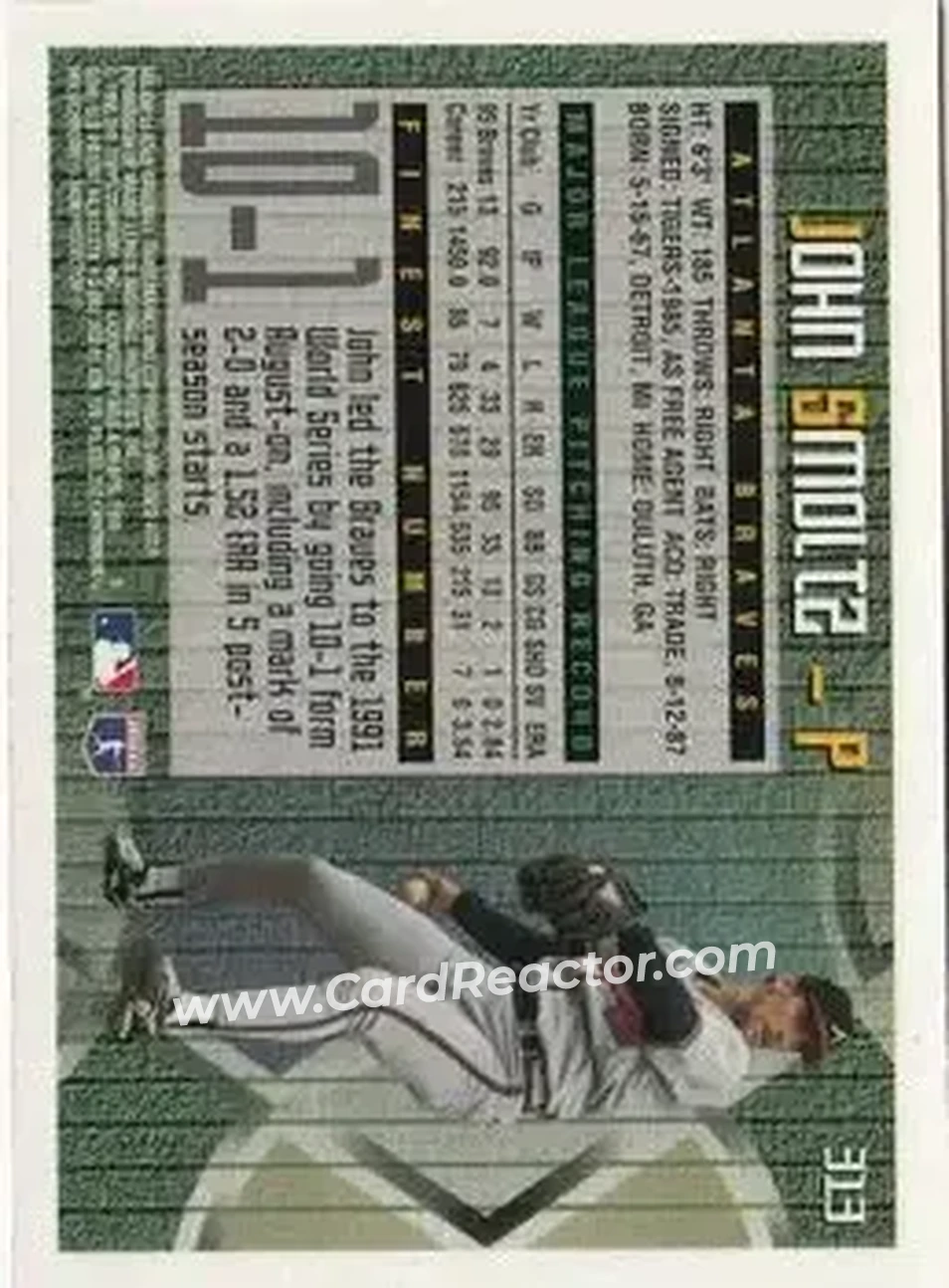 Back of John Smoltz