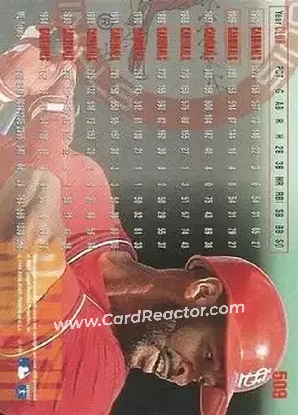 Back of Ozzie Smith