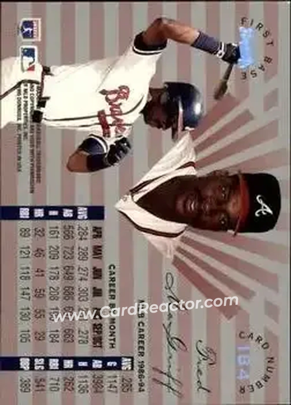Back of Fred McGriff