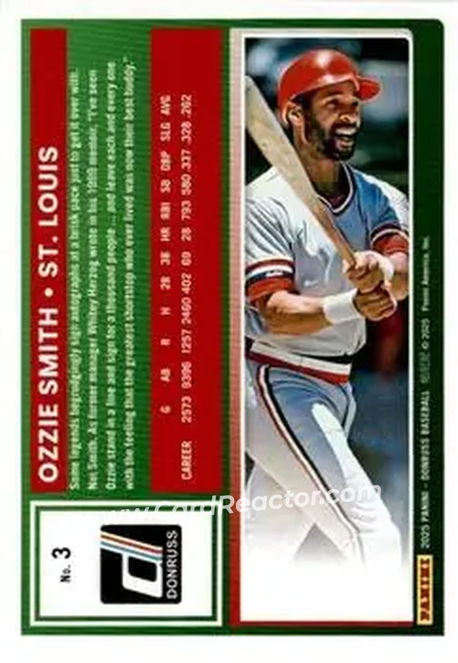 Back of Ozzie Smith