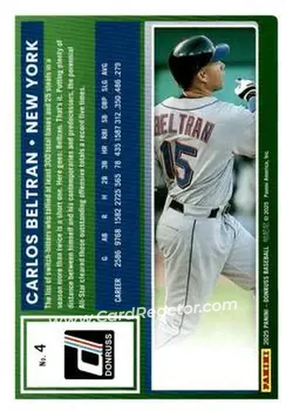 Back of Carlos Beltran