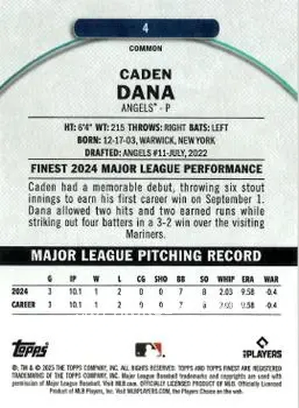 Back of Caden Dana