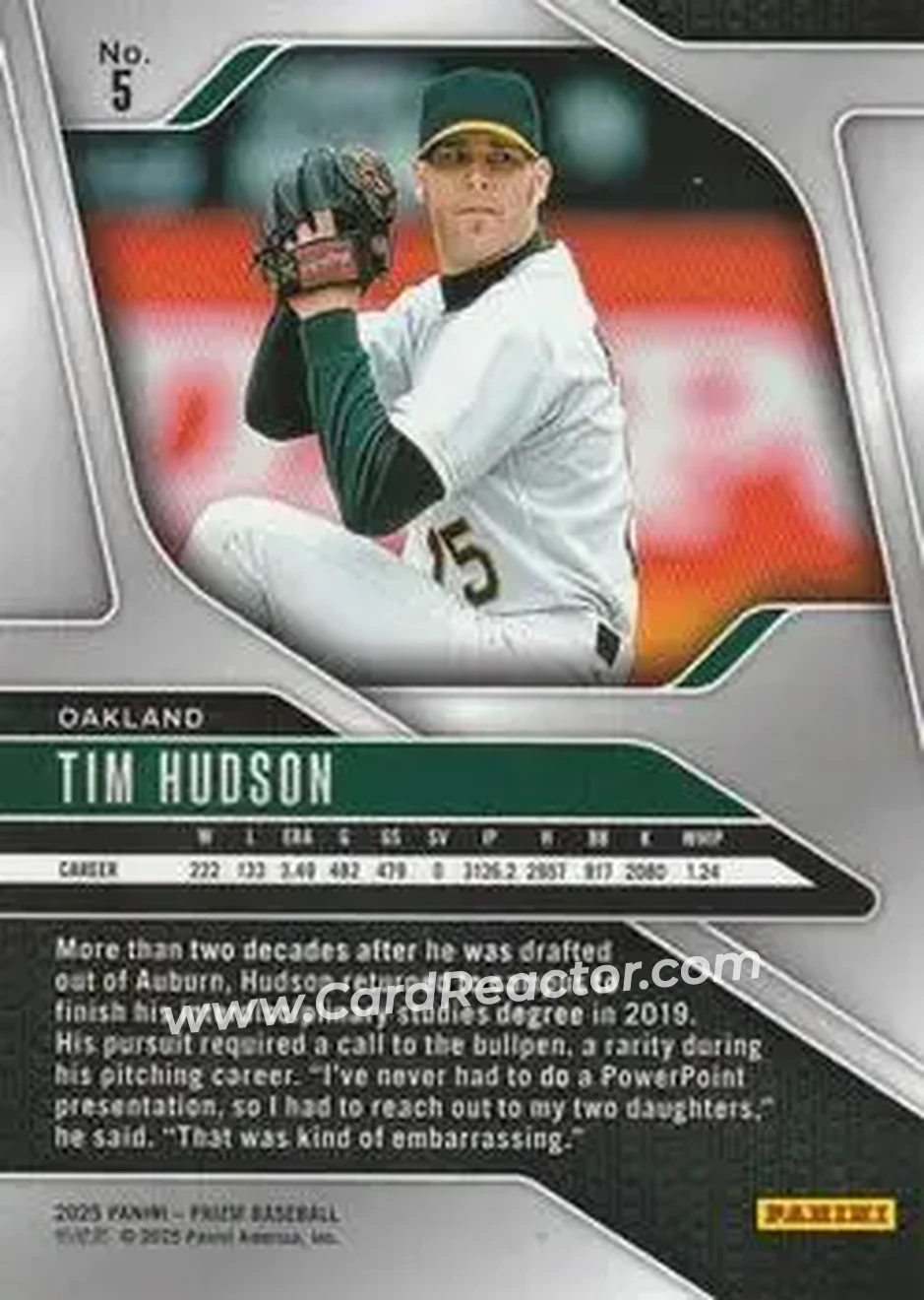 Back of Tim Hudson