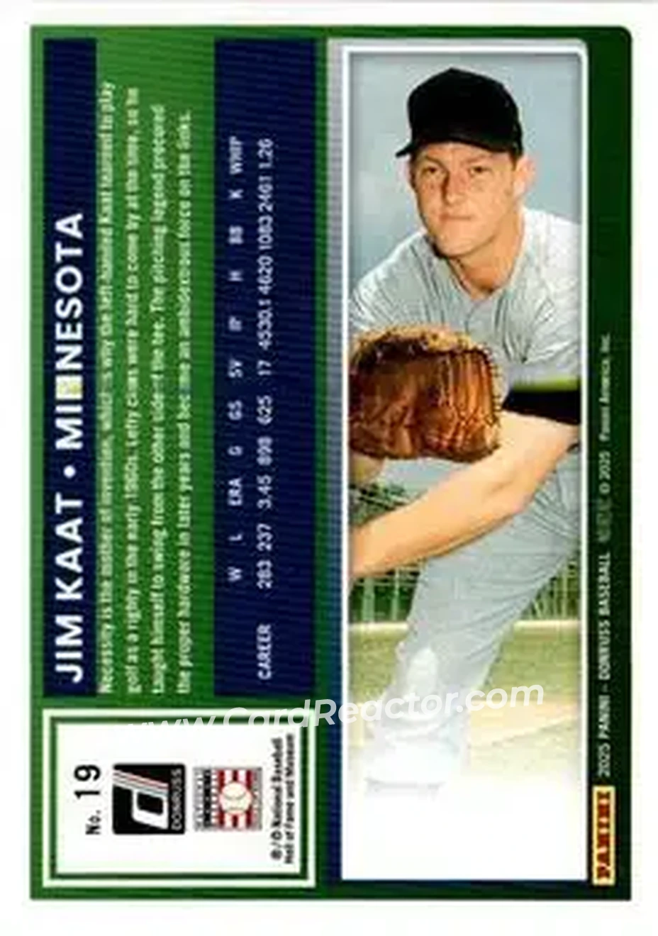 Back of Jim Kaat