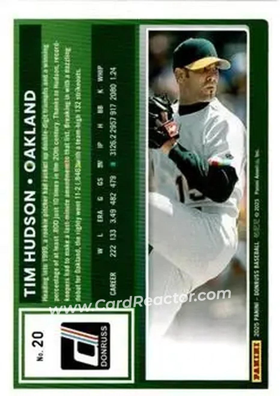 Back of Tim Hudson