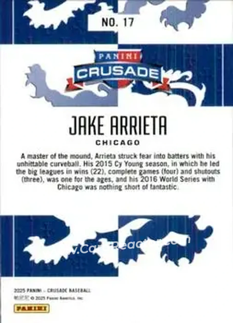 Back of Jake Arrieta