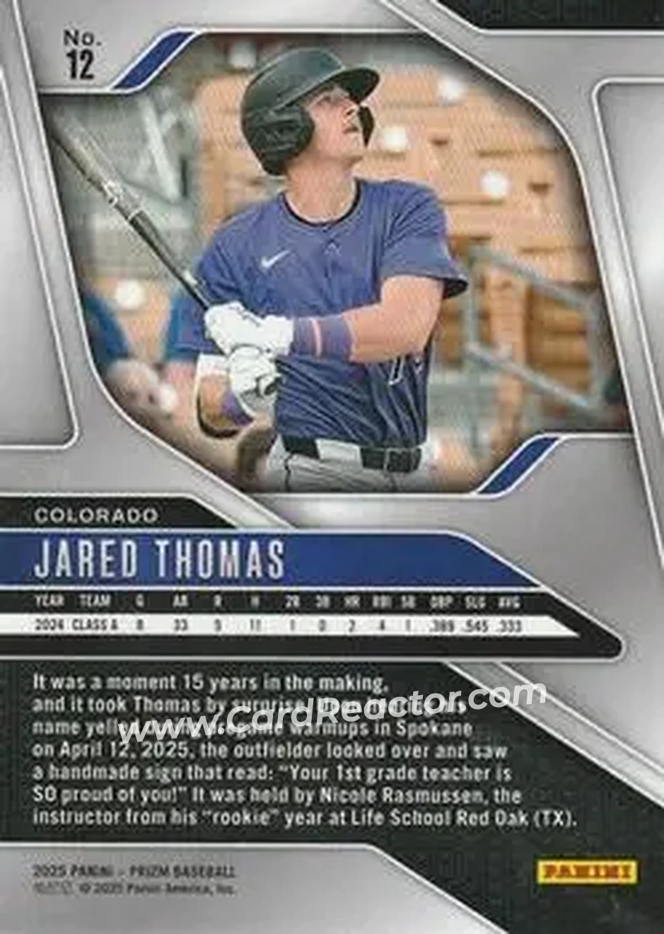 Back of Jared Thomas