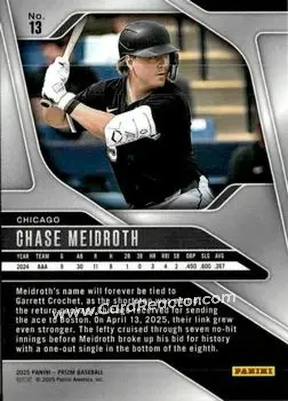 Back of Chase Meidroth