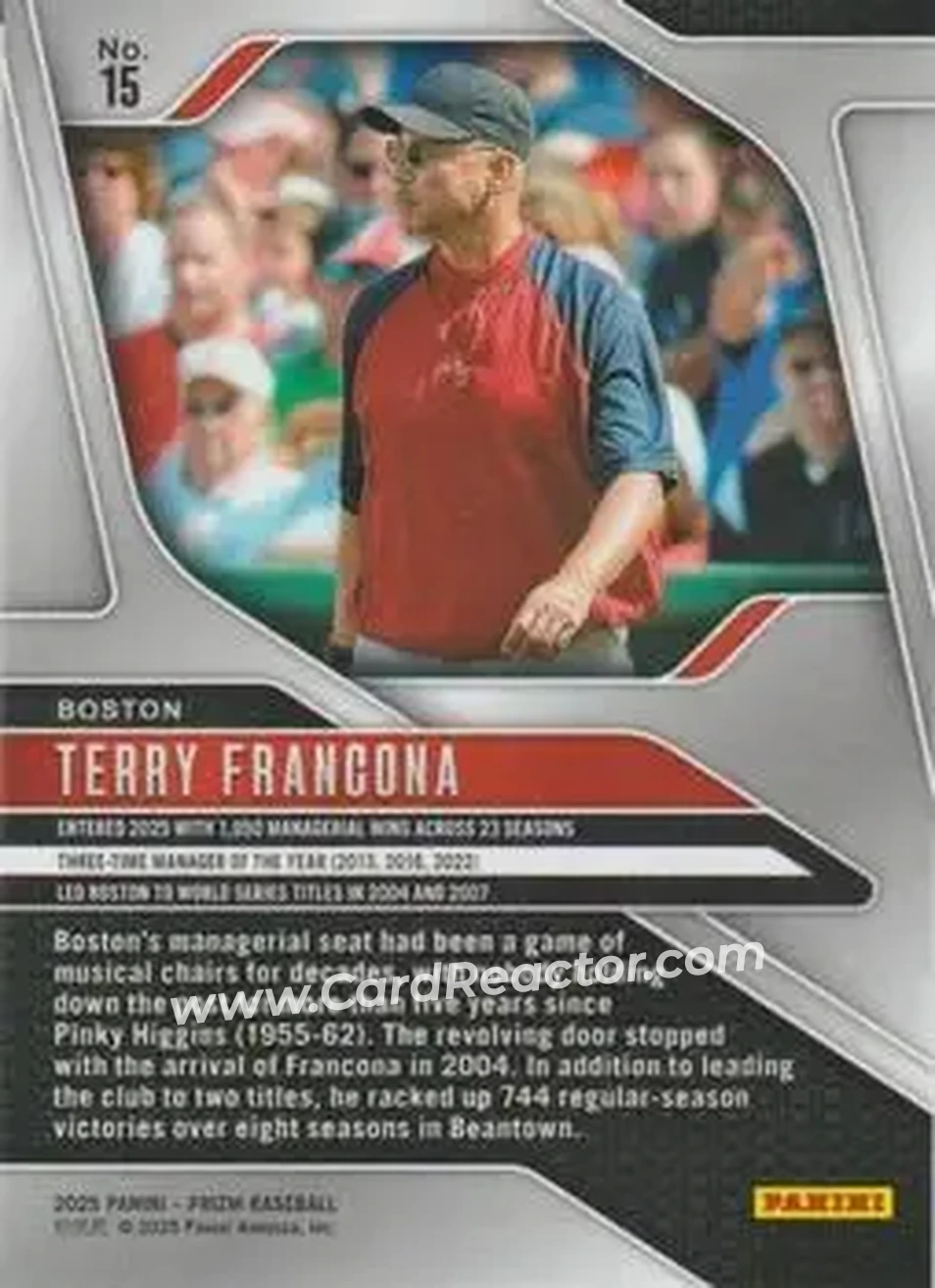 Back of Terry Francona