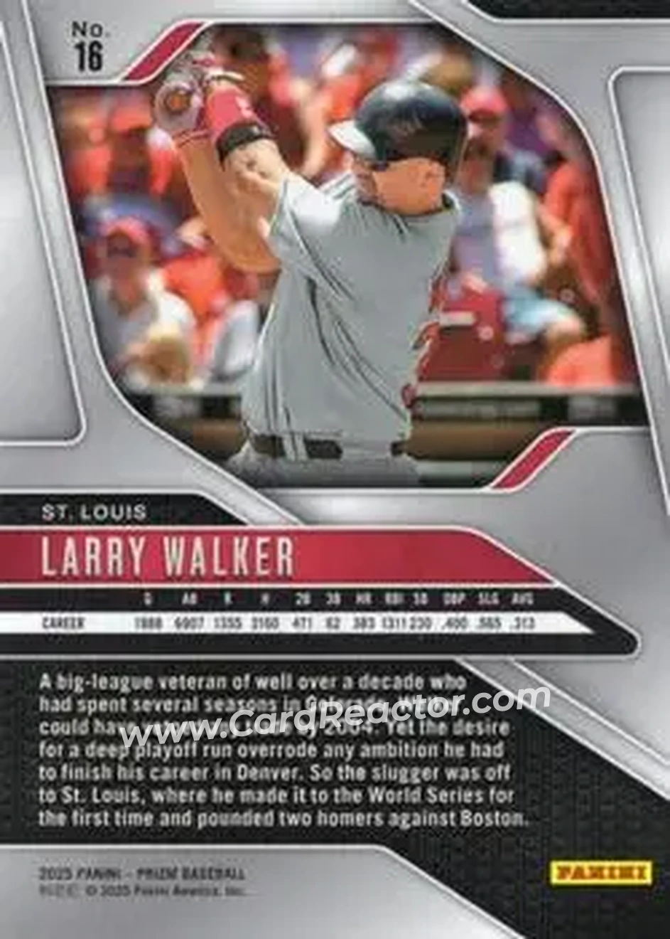 Back of Larry Walker