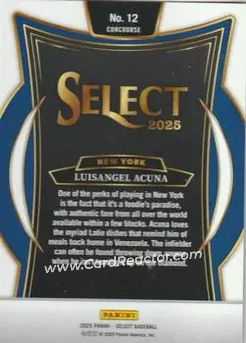 Back of Luisangel Acuña