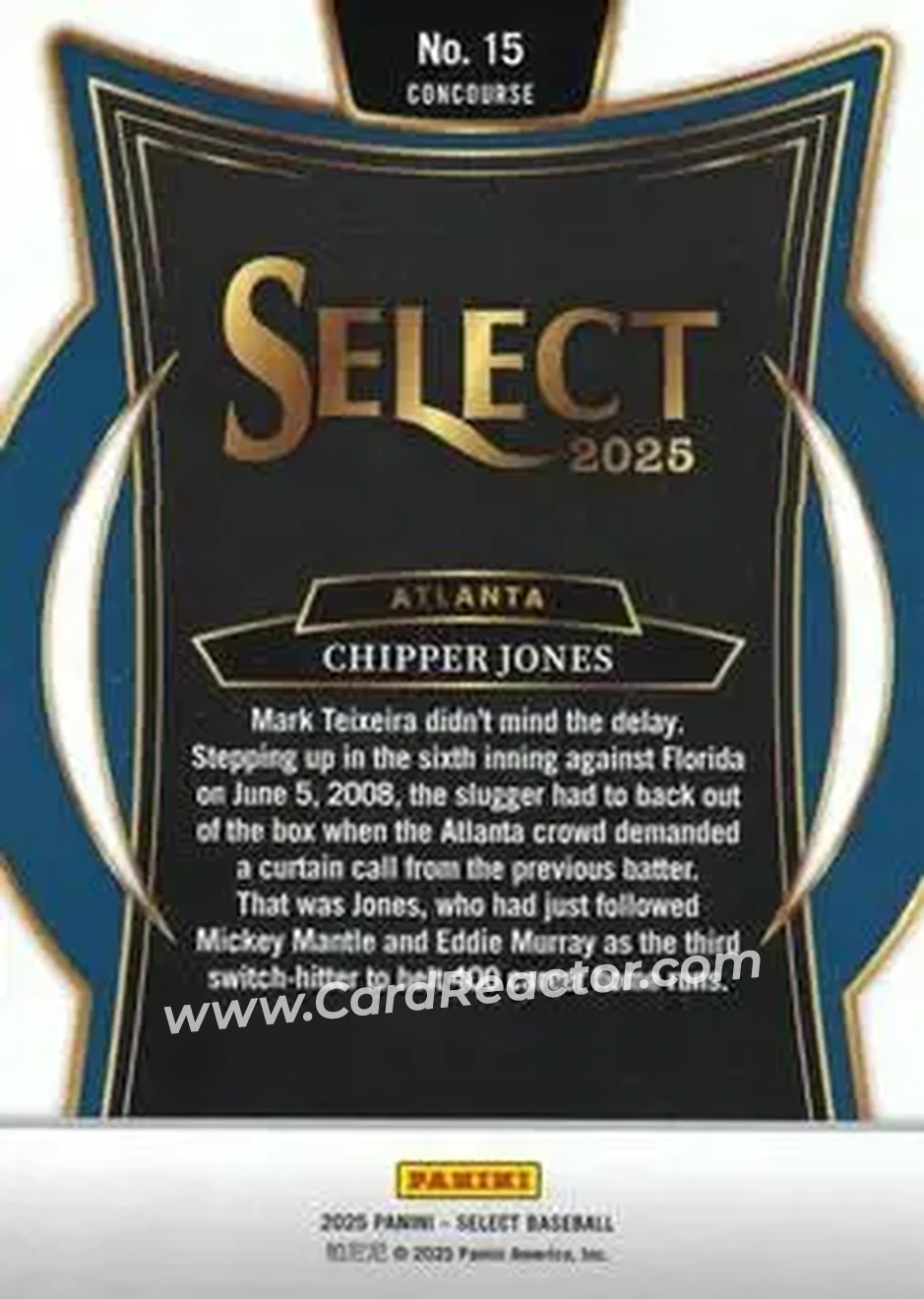 Back of Chipper Jones