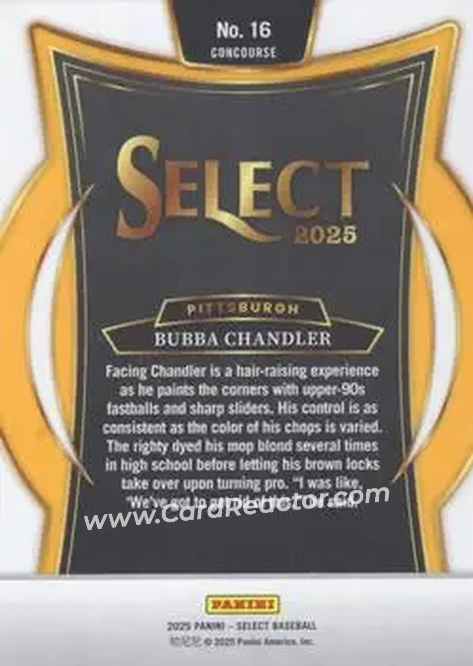 Back of Bubba Chandler