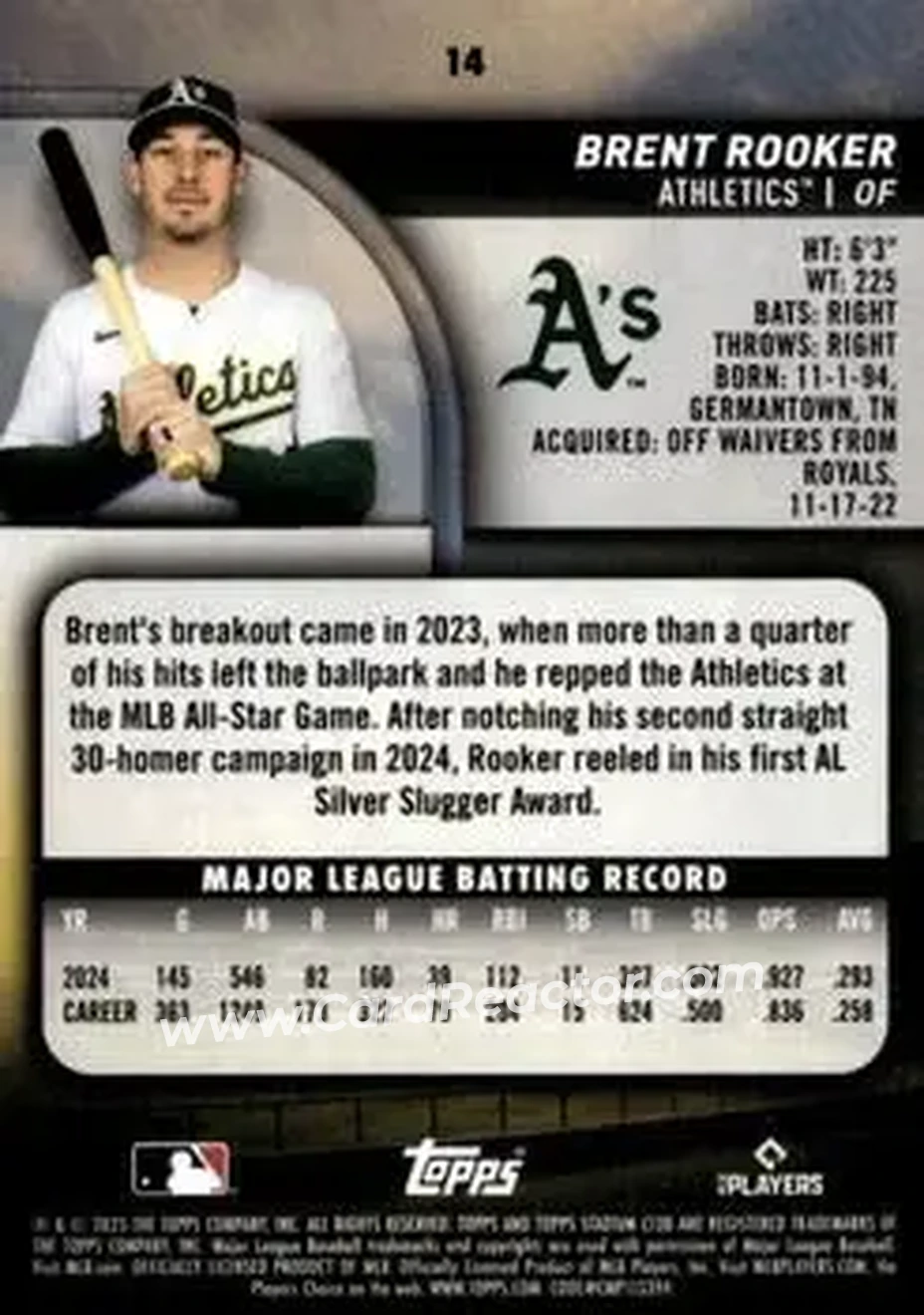 Back of Brent Rooker