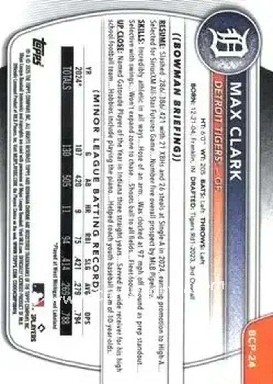 Back of Max Clark