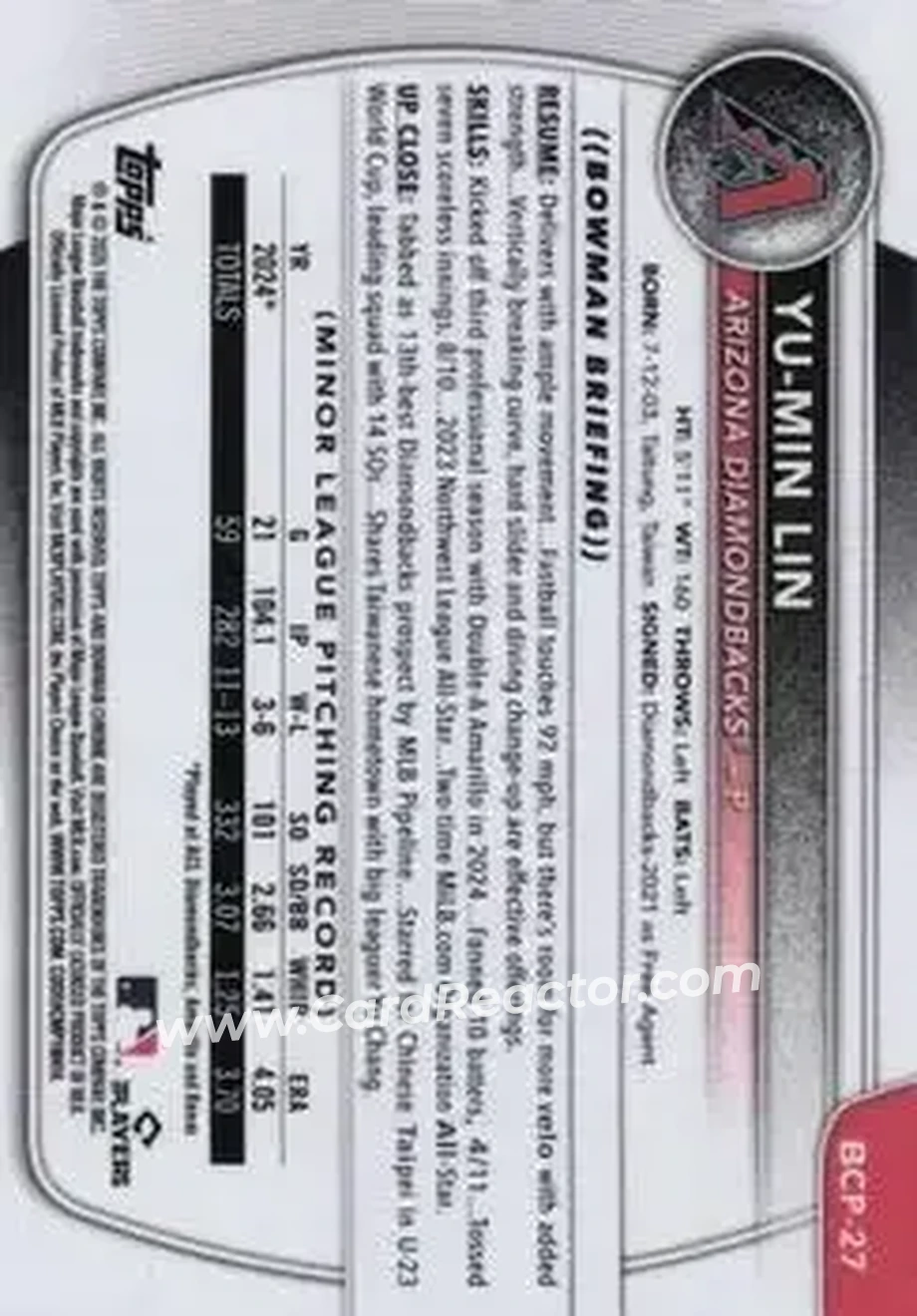 Back of Yu-Min Lin