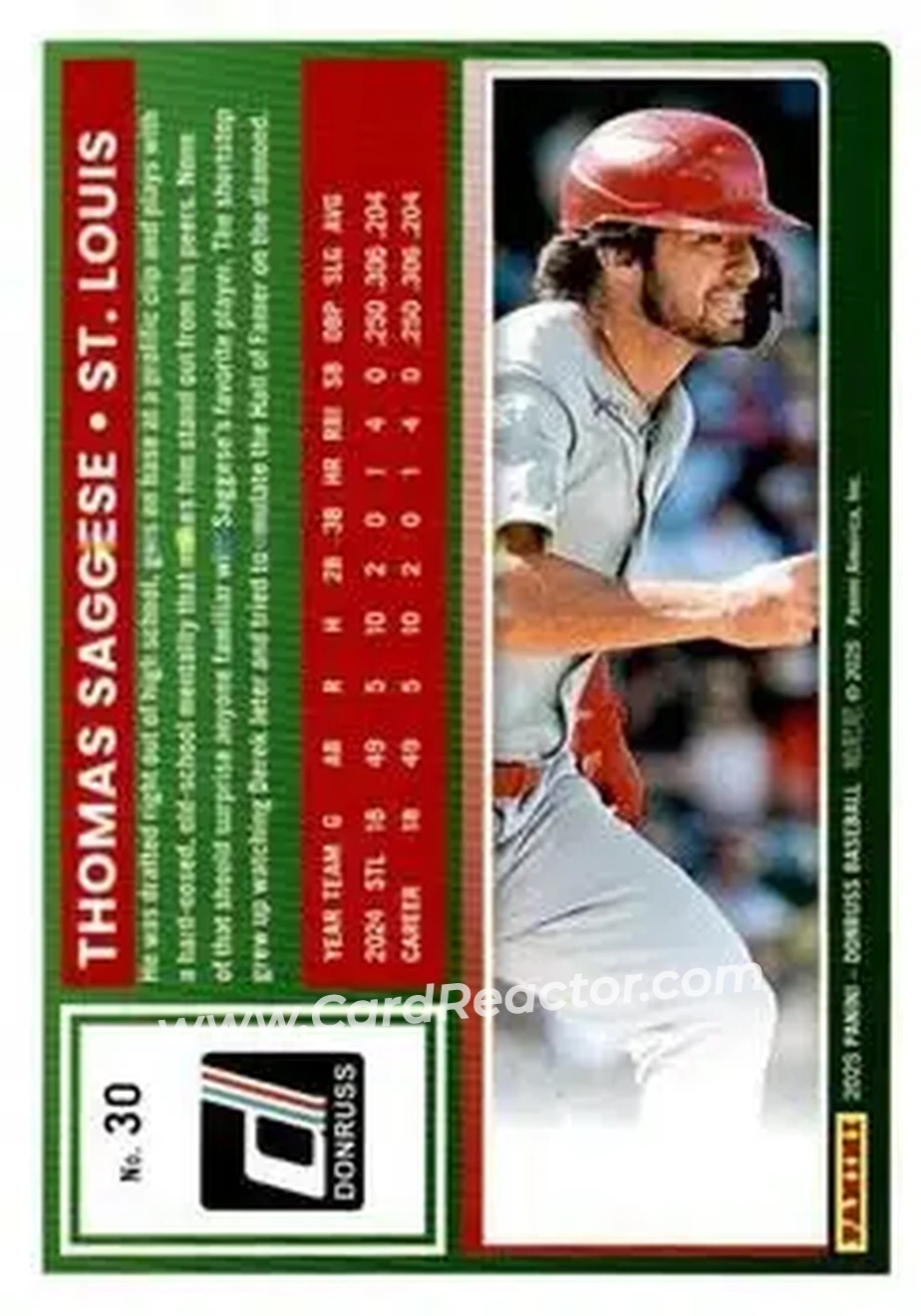Back of Thomas Saggese