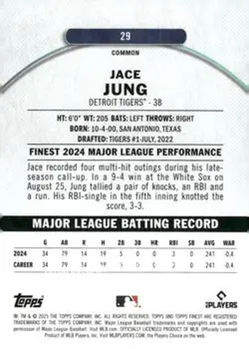 Back of Jace Jung