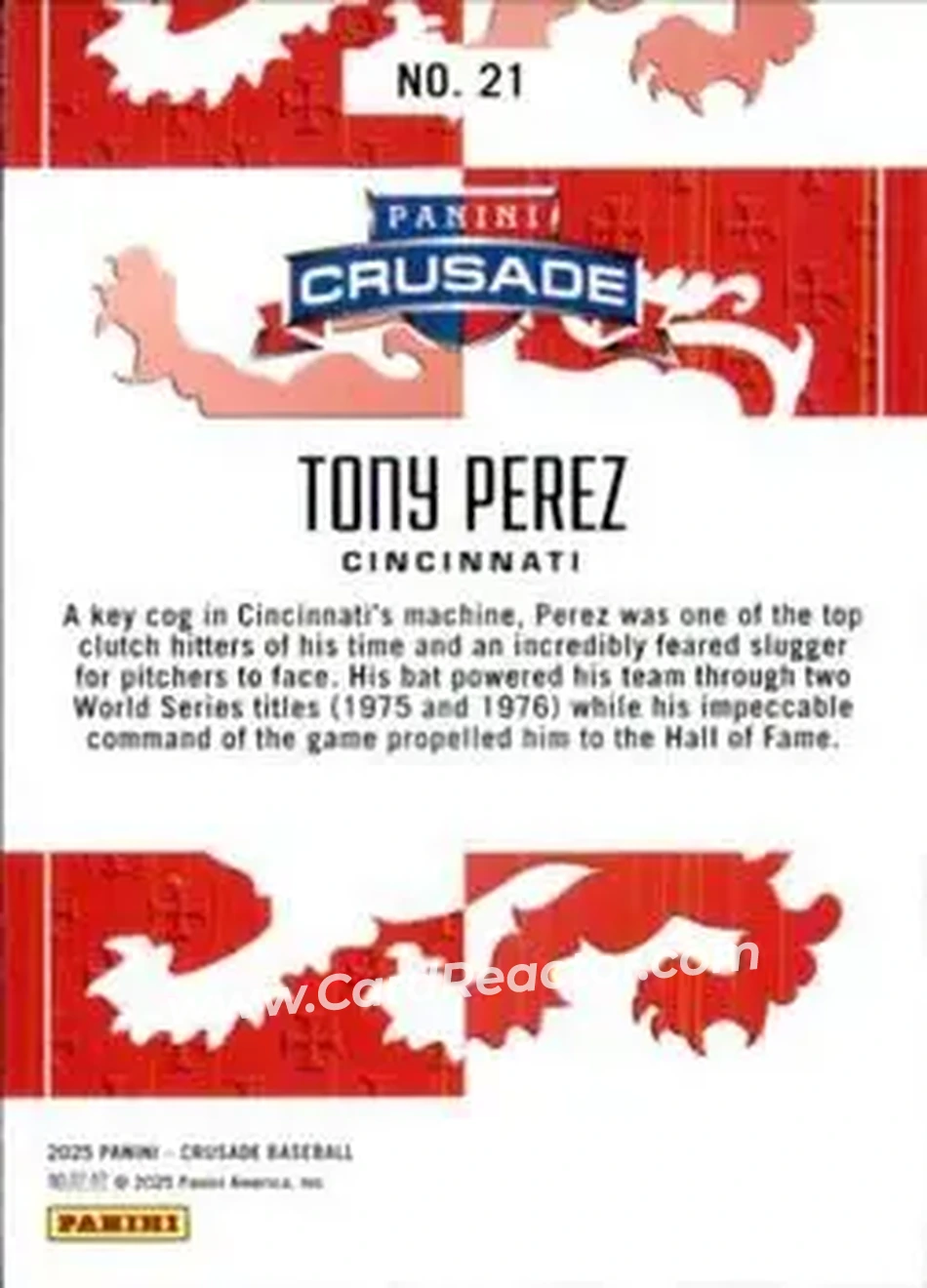 Back of Tony Pérez