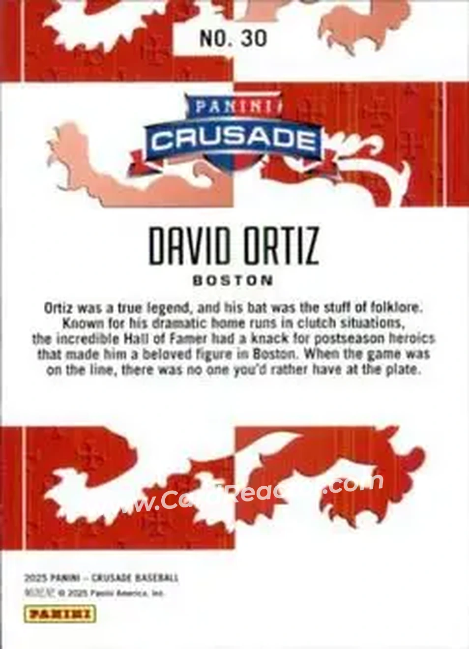 Back of David Ortiz