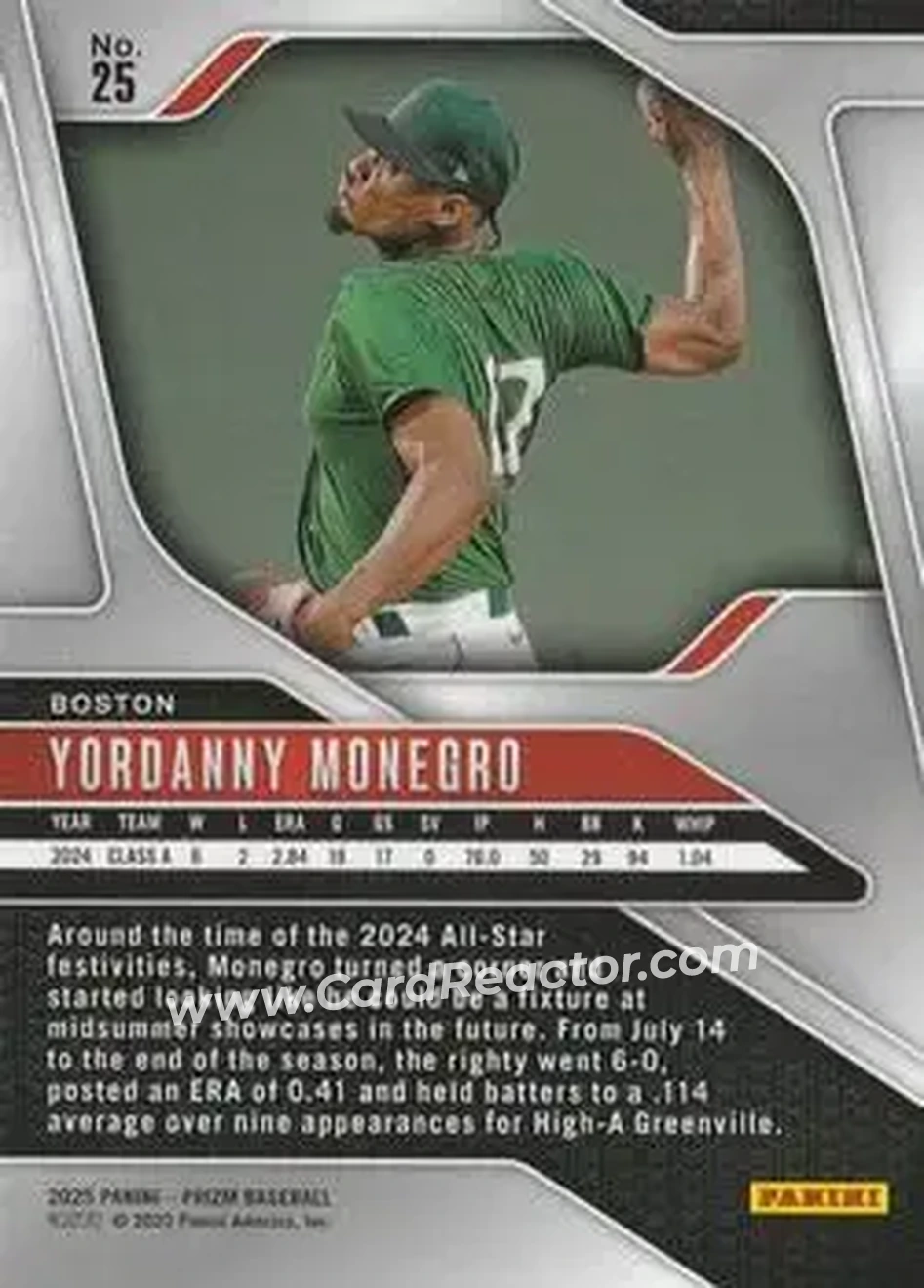 Back of Yordanny Monegro