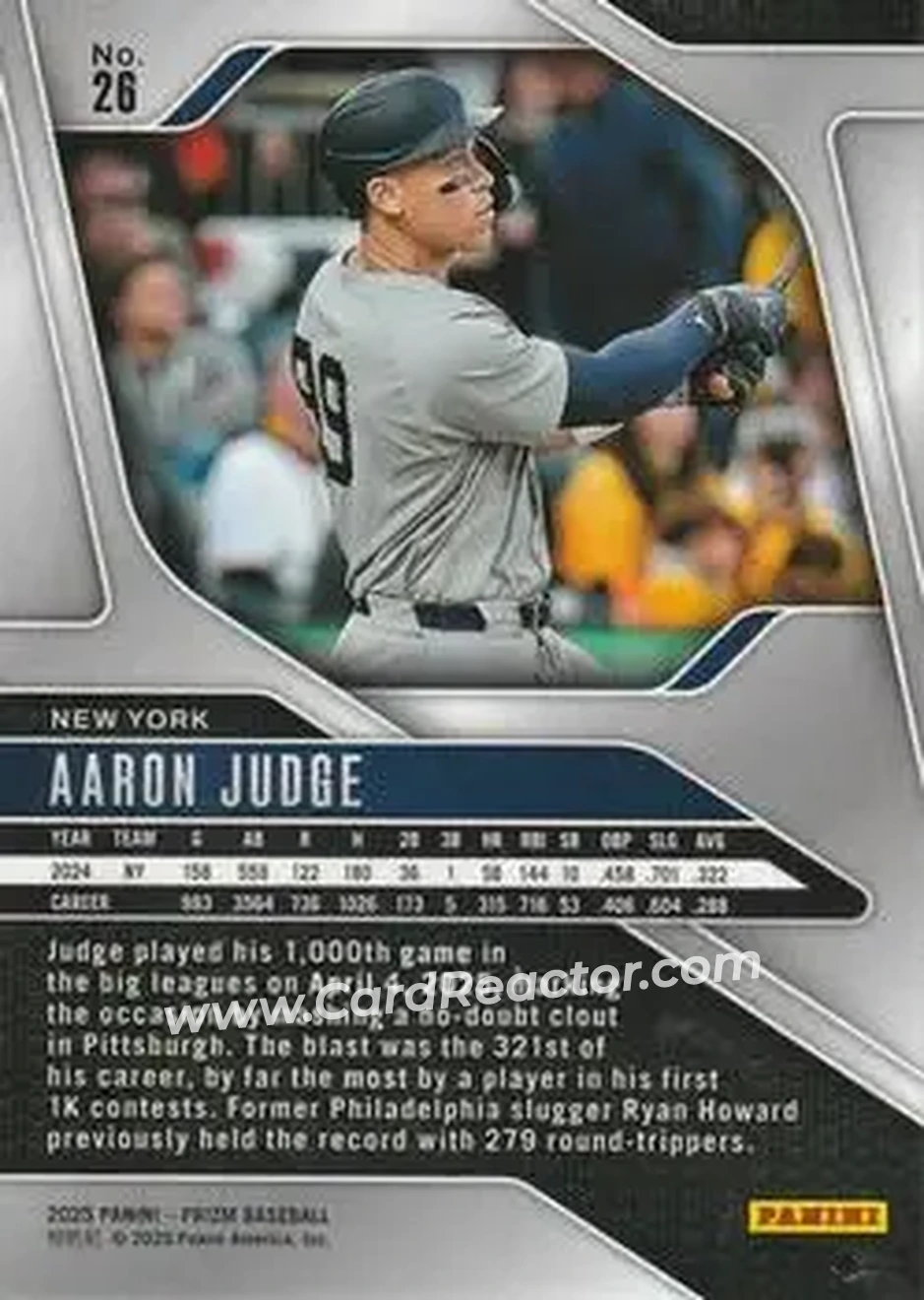 Back of Aaron Judge