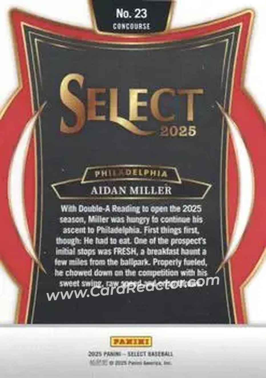 Back of Aidan Miller