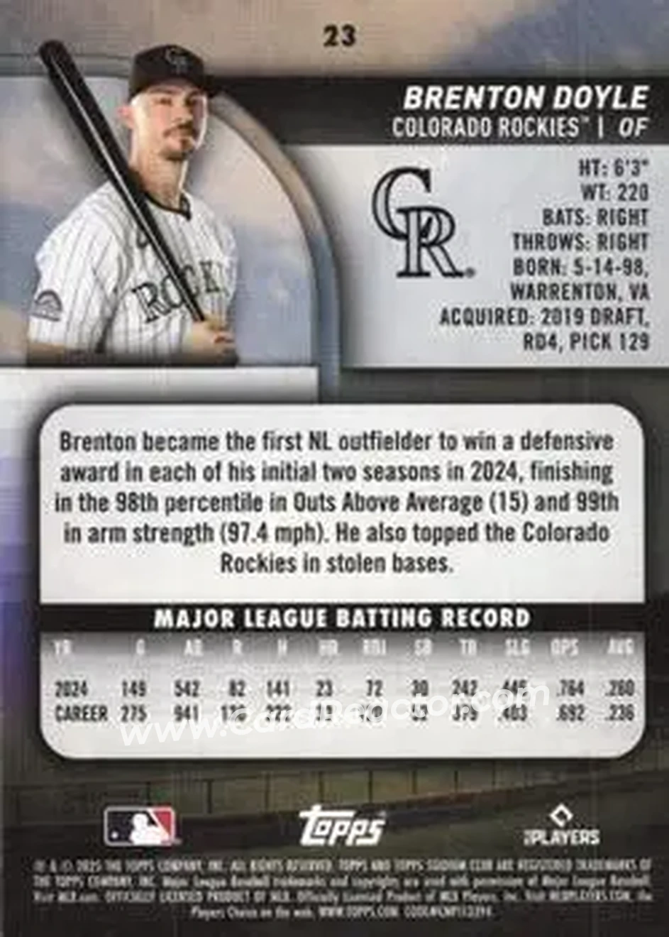 Back of Brenton Doyle