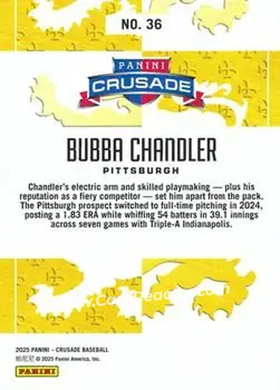 Back of Bubba Chandler