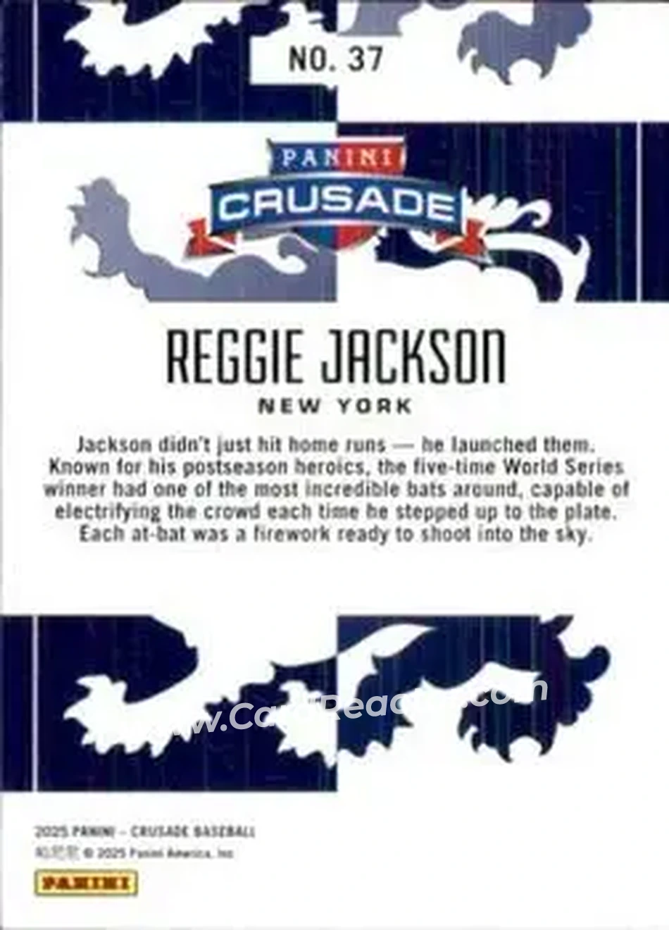 Back of Reggie Jackson (b.1946 OF)