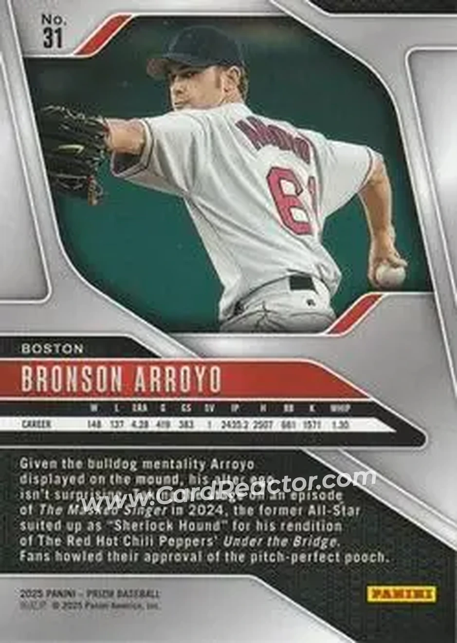 Back of Bronson Arroyo
