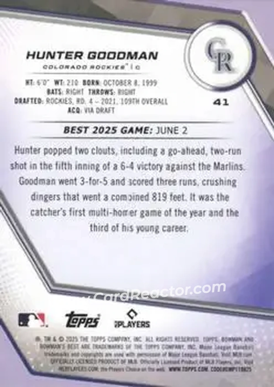 Back of Hunter Goodman