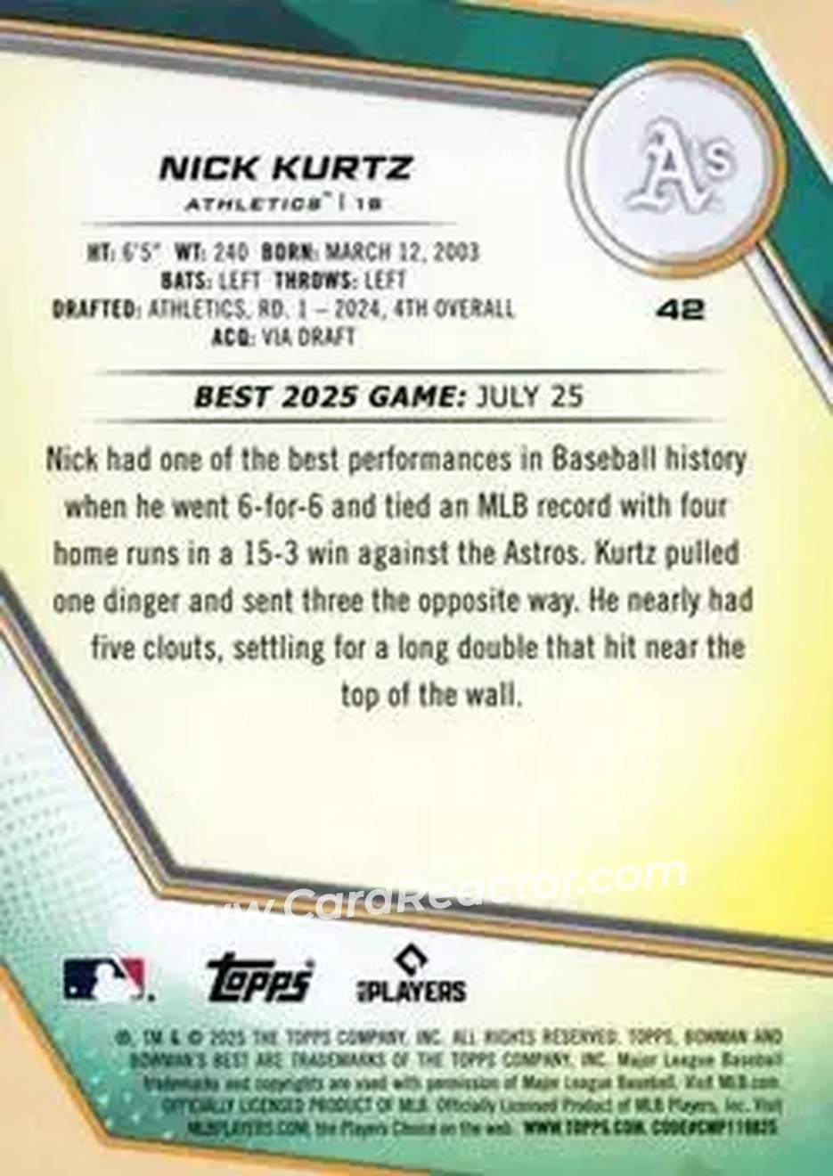 Back of Nick Kurtz
